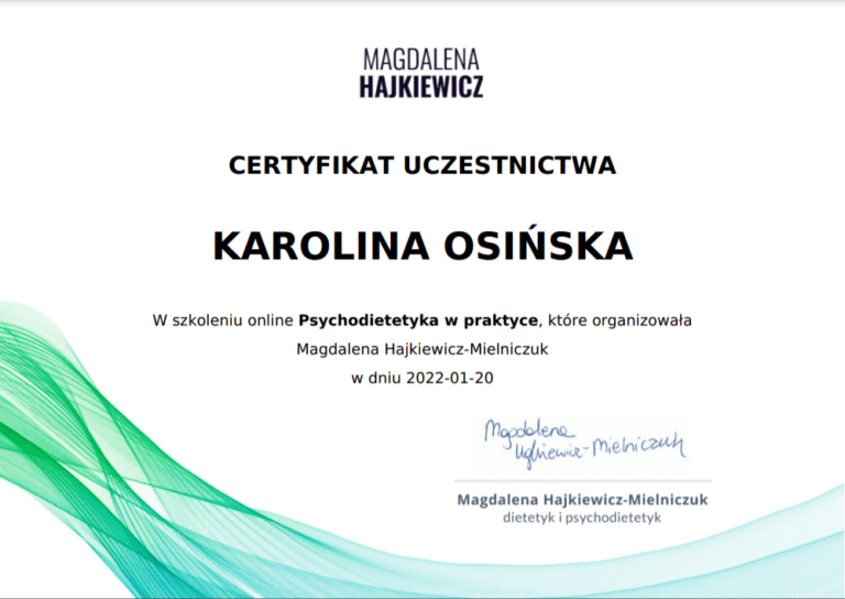 Psychodietetyka Kurs